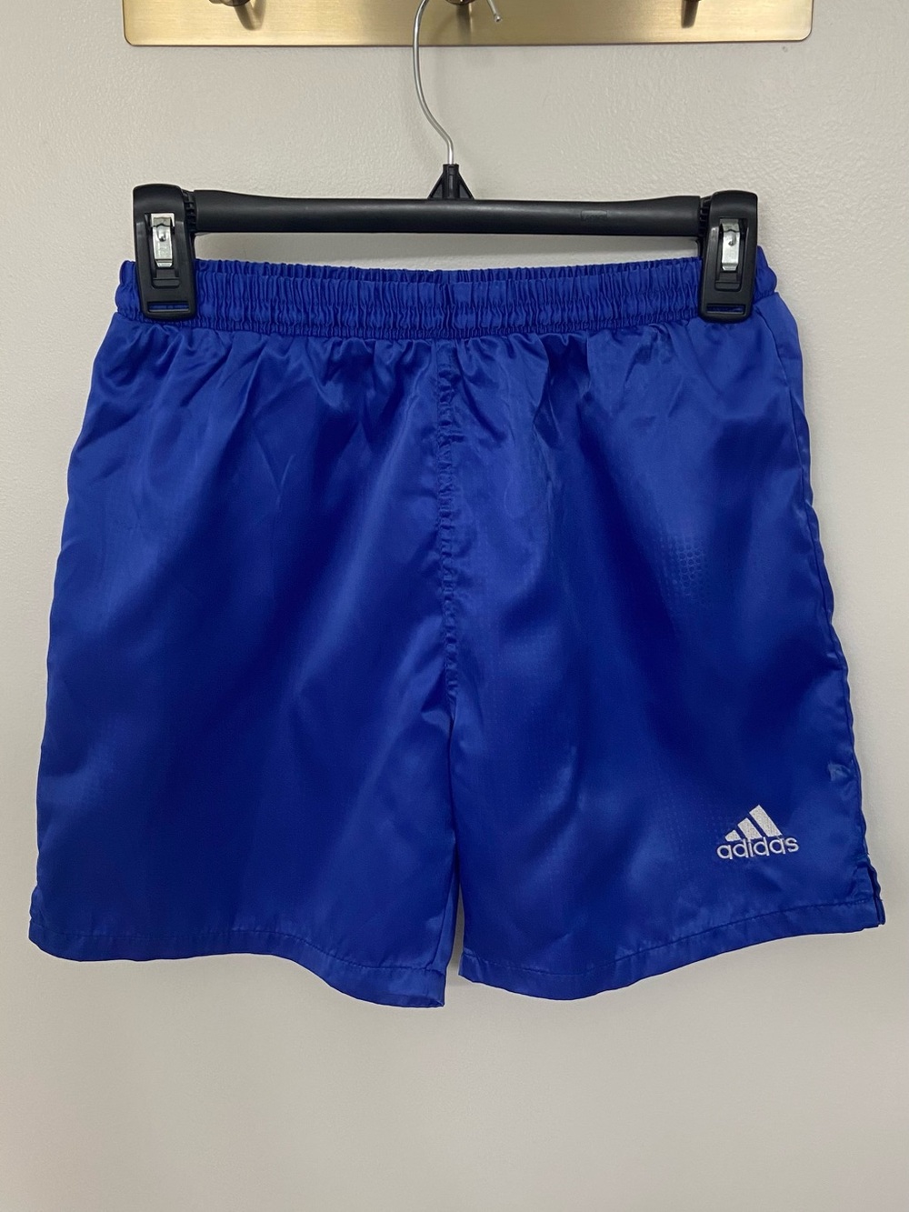 Y2K Adidas women’s M Royal Blue Sport Shorts with White Logo